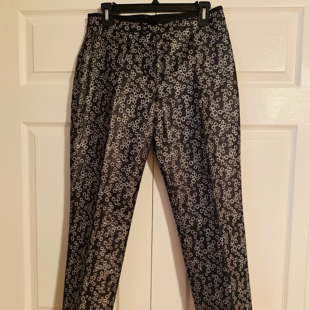 RARE J Crew Collection Metallic Silk/Cotton Slacks